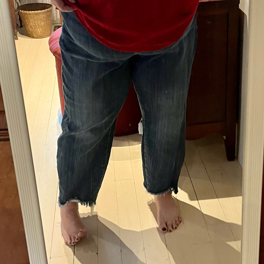 NWOT Girlfriend Raw Hem Jeans 22R